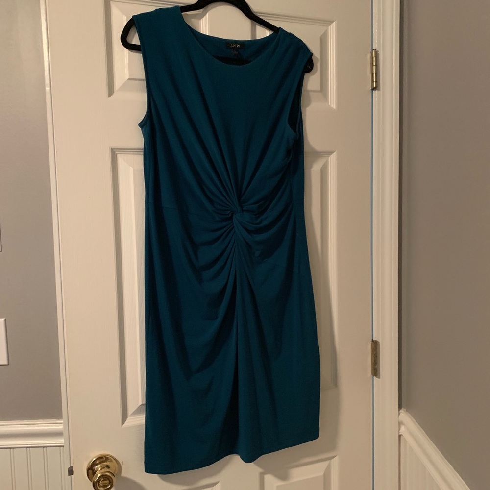 Teal knotted dress